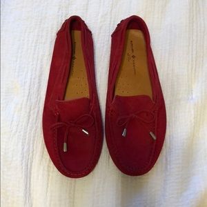 Red loafers